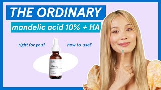 The Ordinary MANDELIC Acid 10  HA  review amp how to apply  AD [upl. by Uda]