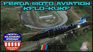 MSFS FERDA Moto NASCAR Charter  Real LJ35 Pilot Flies Flysimware Learjet 35A  KFLOKUKF [upl. by Acinnej654]