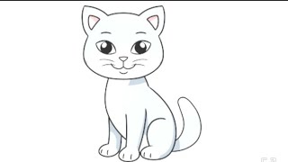 How to Draw A Cat Step By Step  Easy Cat Drawing  Cat Drawing For Kids [upl. by Berte]