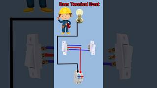 How to Install to switches for one light  2way switch wiring diagram  Two way switch connection [upl. by Franchot]