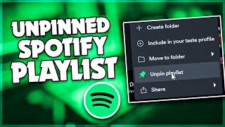 How to unpinned a playlist on Spotify web [upl. by Cotsen459]