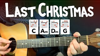 🎸 Last Christmas • Guitar lesson w easy chords amp tabs [upl. by Ayana75]