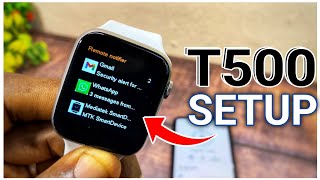 How To Set Up T500 Smart Watch To iPhone Whatsapp Temp Time Settings [upl. by Aihsemat560]