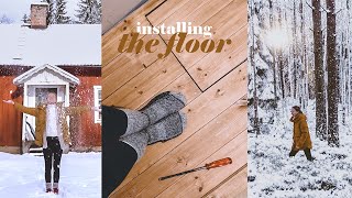 Daily Routines In A Swedish Cabin Installing A Floor and A Surprise Ending Story 10 [upl. by Golter]