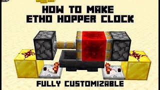 How to make an Etho hopper clock Tutorial [upl. by Arraeit]