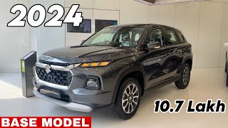 MARUTI SUZUKI GRAND VITARA BASE MODEL 2024 SIGMA Grey Colour ₹107 Lakh ❤️ GV BASE MODEL REVIEW [upl. by Ecertal]