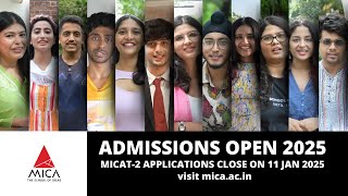 MICA Admissions Open 2025  PGDMCPGDM and CCC  micat2 admissionsopen [upl. by Tomi233]