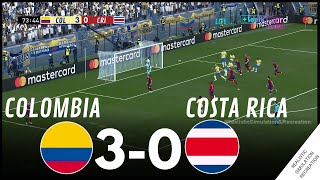 ⚽ Colombia 30 Costa Rica 🏆COPA AMERICA 2024  Highligths  Simulación y recreación de videojuego [upl. by Florida530]