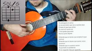 Volverte a ver Galván RealLetra y acordes Tutorial de guitarra [upl. by Thorncombe938]