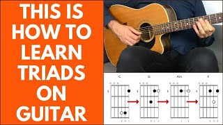 A Simple Way To Learn Triads On Guitar By Shape amp By Position [upl. by Viehmann358]