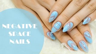 ♦︎Manicure hybrydowy Negative Space NailsSemilac♦︎ [upl. by Viens]