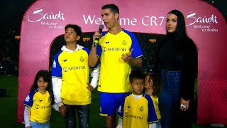 Cristiano Ronaldos FULL EPIC Al Nassr unveiling ceremony [upl. by Kirat]