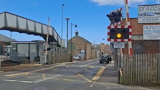 Camborne station level crossing Cornwall [upl. by Arahahs]