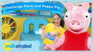 Milkshake Studio Games Challenge Kiera and Peppa Pig  Kiera and Peppa Pig [upl. by Ketchum380]