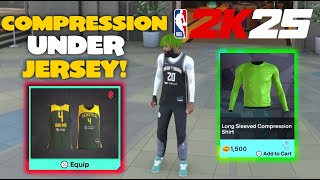 How To Get COMPRESSION Shirt UNDER Jersey In NBA 2k25 GUIDE [upl. by Kikelia114]