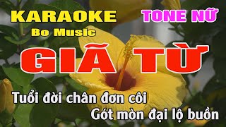 Karaoke Giã Từ Tone Nữ  Ebm  Bo Music [upl. by Afnin]