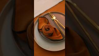 How to fold a Napkin into Rose 🌹  napkin flower  table napkin folding [upl. by Pauly]