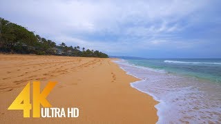 4K Virtual Walk along Sunset Beach Oahu Hawaii  2 Hours video [upl. by Lucilla243]