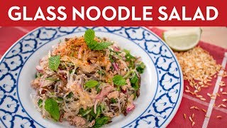 Glass Noodle Salad Laab Woonsen ลาบวุ้นเส้น  Thai Recipe [upl. by Wolfy963]