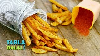 Low Fat French Fries only 2 tsp oil used by Tarla Dalal [upl. by Alphonsine]