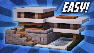 Minecraft How To Build A Large Modern House Tutorial 19 [upl. by Ivel363]