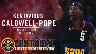 Kentavious CaldwellPope Post Game Locker Room Interview vs Pistons 🎙 [upl. by Adlei]