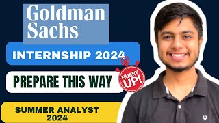 Goldman Sachs Internship 2024  Summer Analyst Program [upl. by Soisanahta]