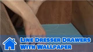 Home Wallpaper Help  How to Line Dresser Drawers With Wallpaper [upl. by Rik987]