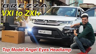 BREZZA 2023 VXI TO ZXI ➕️ MODIFICATION IN 10 MARUTI GENUINEACCESSORIES [upl. by Notnirt]