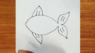 Fish Drawing Step By Step l Fish Drawing Easy l Fish Drawing For Kids l Fish Drawing [upl. by Vidovik96]