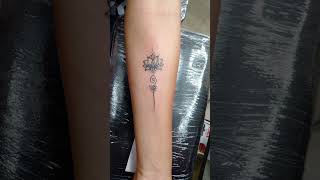 Unalome with lotus tattoo for u tattoo near chandanagartattoo 8328042526 [upl. by Frey299]