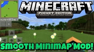 Smooth MiniMap Mod  Minecraft Pocket Edition  Mod Showcase 0105 [upl. by Ellemac]