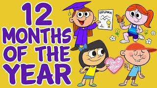 Months of the Year Song  12 Months of the Year  Kids Songs by The Learning Station [upl. by Annig]