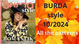 Burda 102024 full review NEW Burda Style All the patterns burdastyle sewingmagazine newburda [upl. by Yeliak]