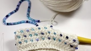 Easy tutorial How to crochet the Beaded Double Crochet BDC [upl. by Malcom]