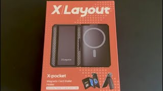 X  Layout Magnetic Card Wallet Holder [upl. by Atnovart]