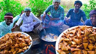 SAMOSA  Street Samosa Recipe  Healthy South Indian Potato Onion Crispy Samosa Cooking In Village [upl. by Maridel]