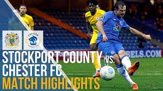 Stockport County Vs Chester FC  Match Highlights  8122018 [upl. by Nohsad877]