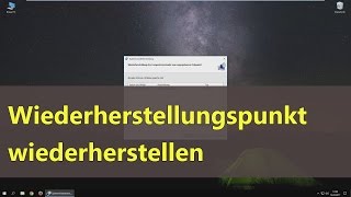 Windows 10 Systemwiederherstellungspunkt wiederherstellen [upl. by Daenis]