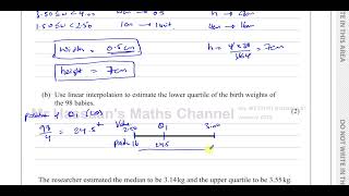 WST0101 IAL Edexcel S1 Jan 2020 Q4 Histograms Linear Interpolation Estimating the Mean [upl. by Igic]