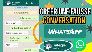 comment créer une fausse conversation sur WhatsApp [upl. by Wyler]