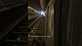 Time lapse of a locomotive moving along a tunnel civilengineering tunnelling train [upl. by Anerac480]