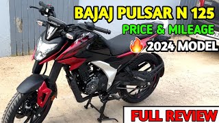 New Bajaj Pulsar N125 Sport Bike  Detailed Review 2024 New Model Bike  Exhaust sound [upl. by Hennebery]