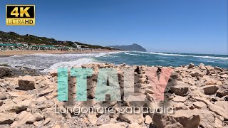 Sabaudia Beach walking tour  Italy 4K [upl. by Nnalyrehs242]