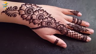 Simple eid special mehandi design  Easy Arabic Mehandi design  bridal mehndi  mehndi ke design [upl. by Eicyak]