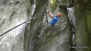 Klettersteig Rio Sallagoni 1  spektakuläre SchluchtFerrata  Abenteuer Alpin 2011 Folge 123 [upl. by Mrots142]