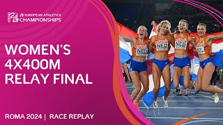 Dutch DELIGHT 🇳🇱🍊 Womens 4x400m relay final  Roma 2024 [upl. by Olen276]