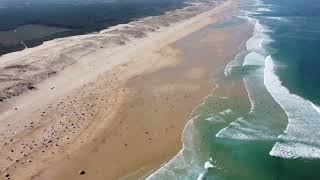 France beach of Golfe de Gascogne relaxing dron video [upl. by Oiramat]