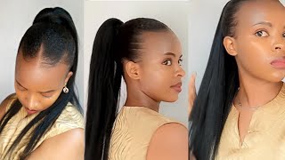 DIY Ponytail High Ponytail using Braiding hair Arielskecher [upl. by Adnimra]