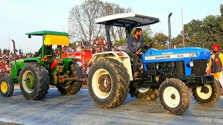 John deere 5050D vs New Holland 3630 tractor tochan in Haryana mustfabad [upl. by Ahsote]